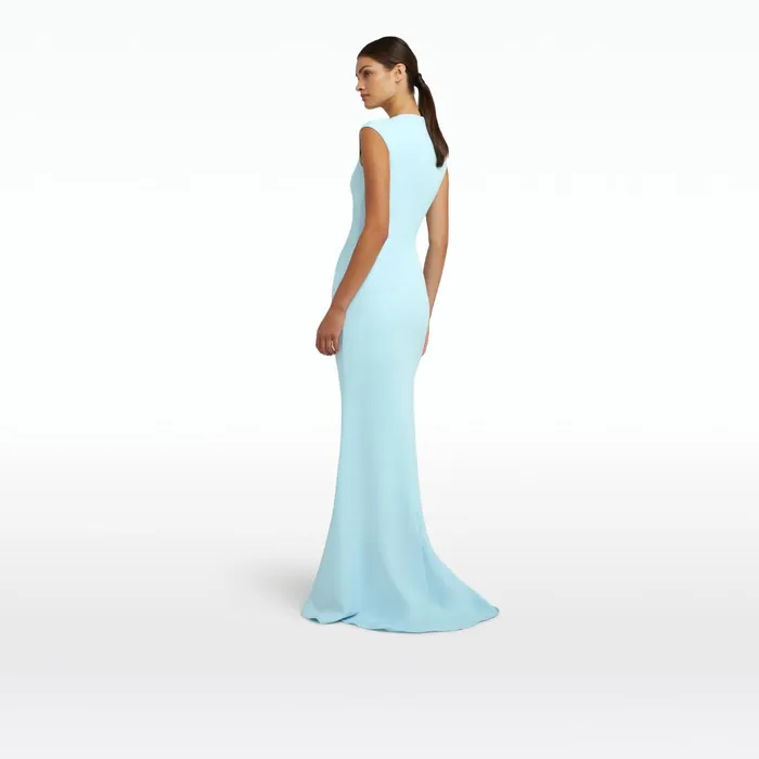 Safiyaa Chantria Baby Blue Long Dress Women Dresses