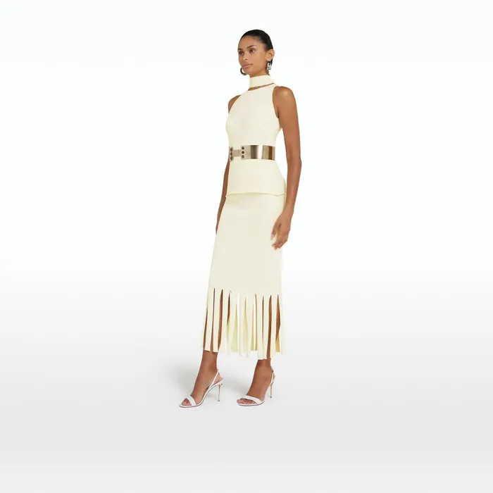 Safiyaa Chascara Buttermilk Knit Women Tops
