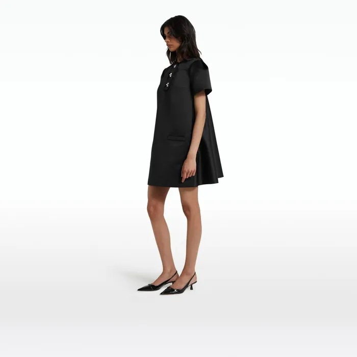 Safiyaa Damla Black Short Dress Women Dresses