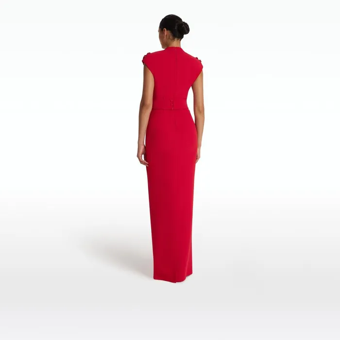 Safiyaa Dana Dazzling Red Long Dress Women Dresses
