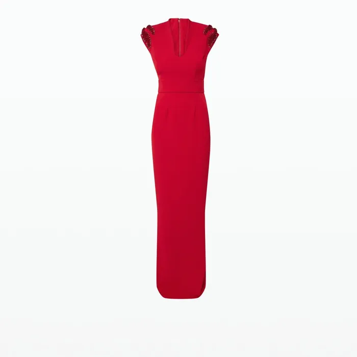 Safiyaa Dana Dazzling Red Long Dress Women Dresses