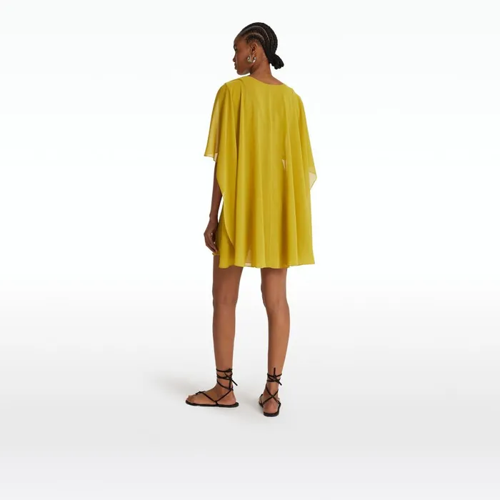 Safiyaa Davey Chartreuse Short Dress Women Dresses