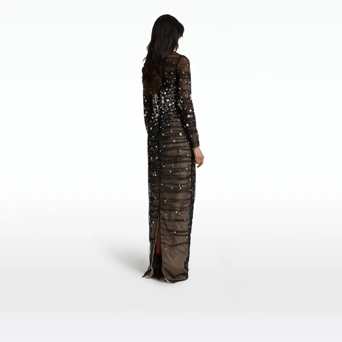 Safiyaa Defne Black Long Dress Women Dresses