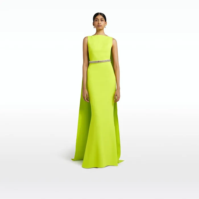 Safiyaa Ginevra Tendershoots Long Dress With Embroidered Belt Women Dresses