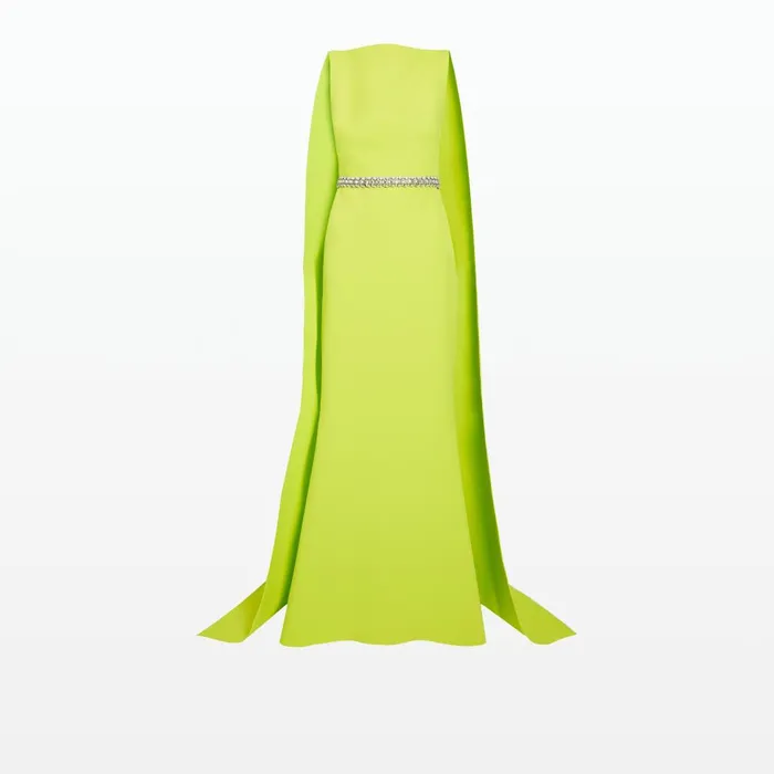 Safiyaa Ginevra Tendershoots Long Dress With Embroidered Belt Women Dresses