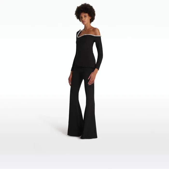 Safiyaa Halluana Black Trousers Women Trousers