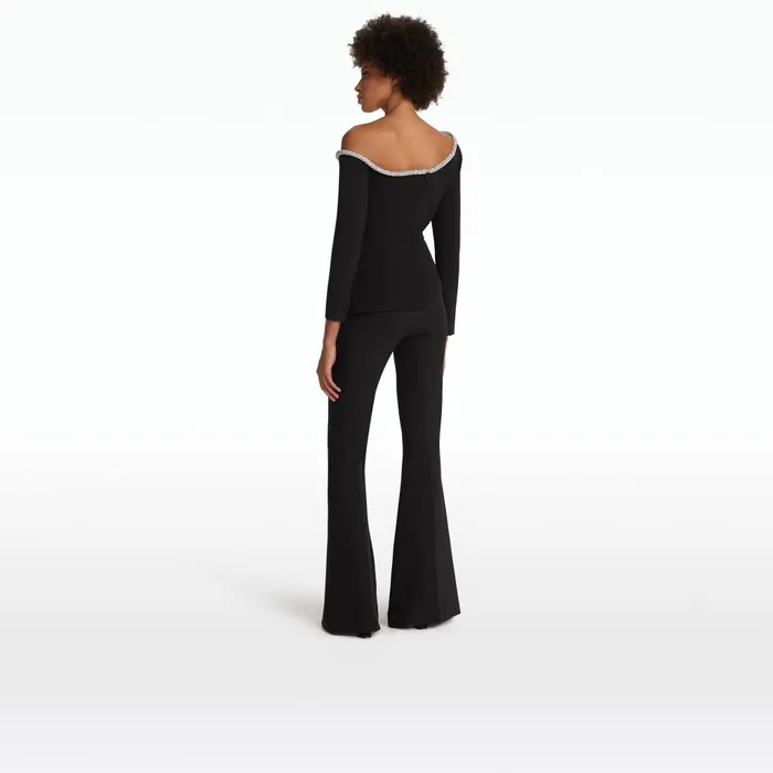 Safiyaa Halluana Black Trousers Women Trousers
