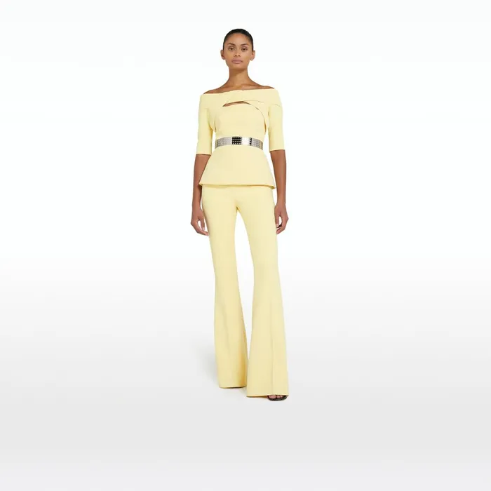 Safiyaa Halluana Pale Primrose Trousers Women Trousers