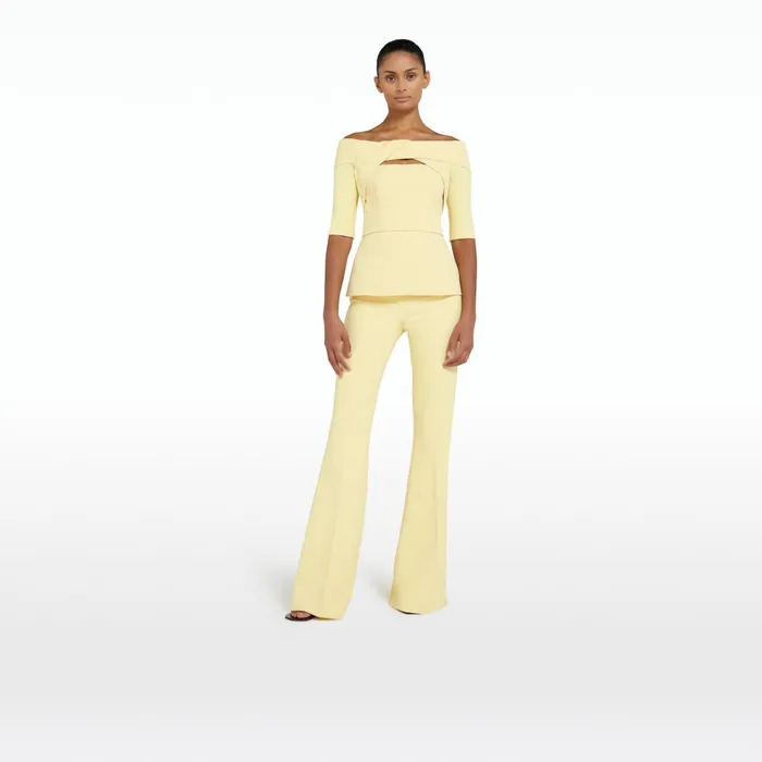 Safiyaa Halluana Pale Primrose Trousers Women Trousers
