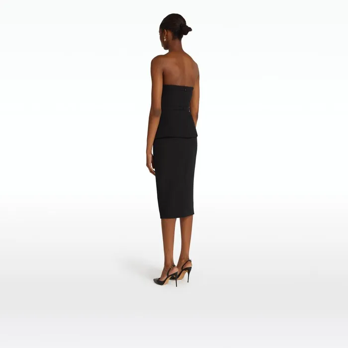 Safiyaa Hokoku Black Pencil Skirt Women Skirts