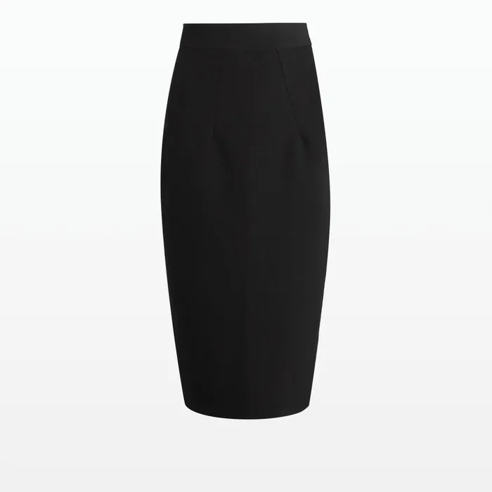 Safiyaa Hokoku Black Pencil Skirt Women Skirts