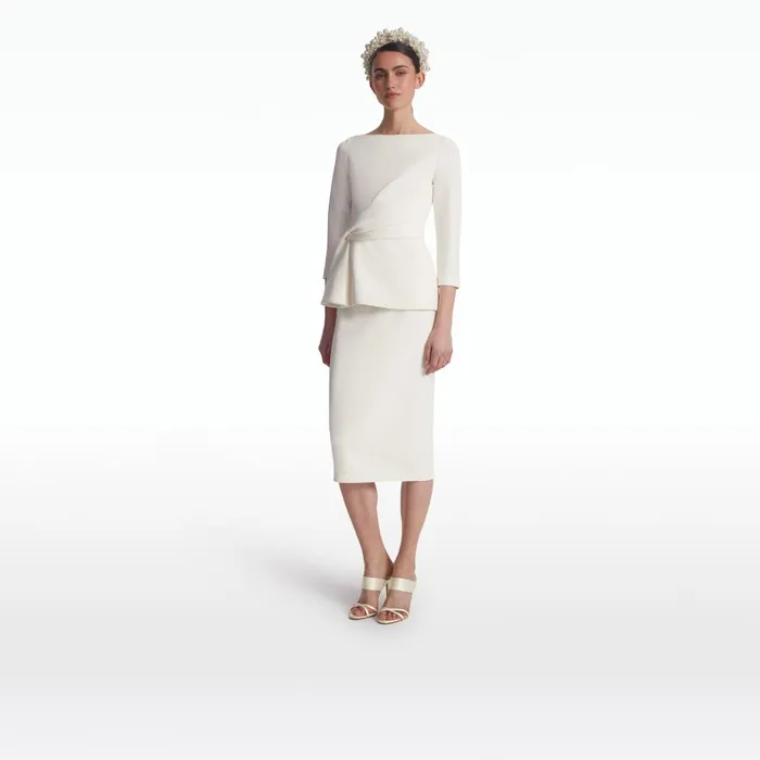 Safiyaa Hokoku Ivory Skirt Women Skirts