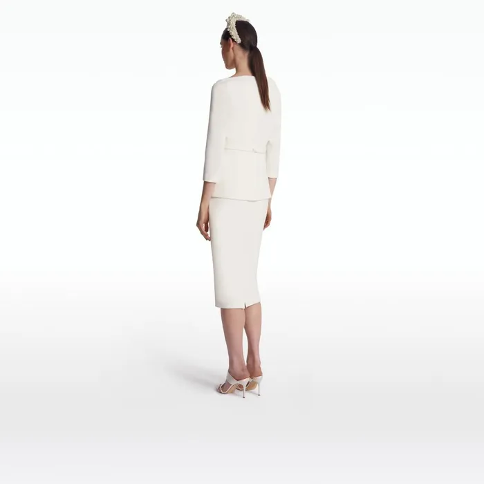 Safiyaa Hokoku Ivory Skirt Women Skirts