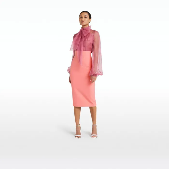 Safiyaa Hokoku Pink Blossom Skirt Women Skirts