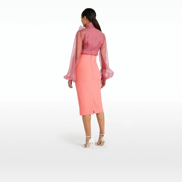 Safiyaa Hokoku Pink Blossom Skirt Women Skirts