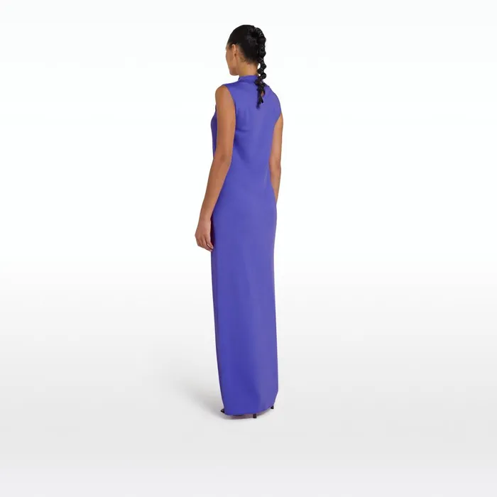 Safiyaa Iris Anemone Blue Long Dress Women Dresses