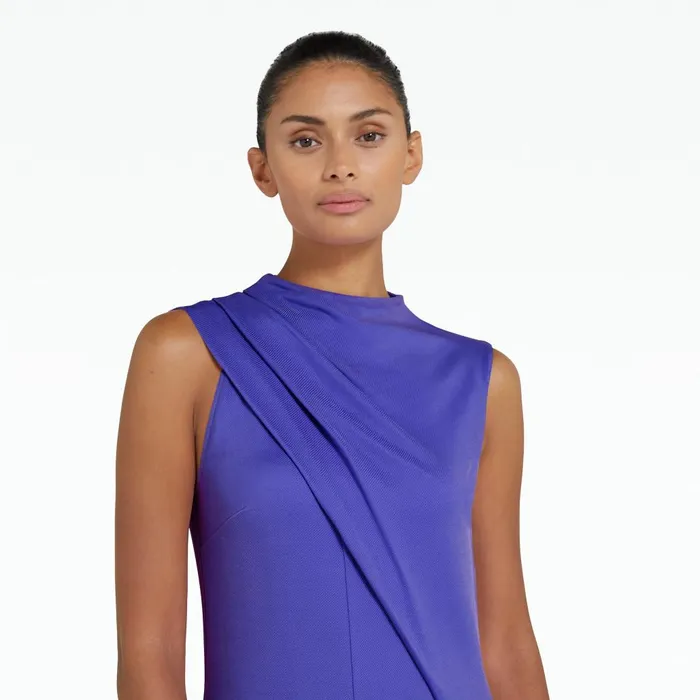 Safiyaa Iris Anemone Blue Long Dress Women Dresses