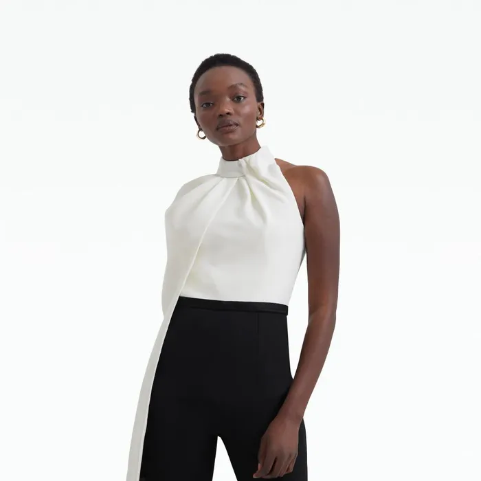 Safiyaa Jaime Black and Ivory Jumpsuit Women Jumpsuits