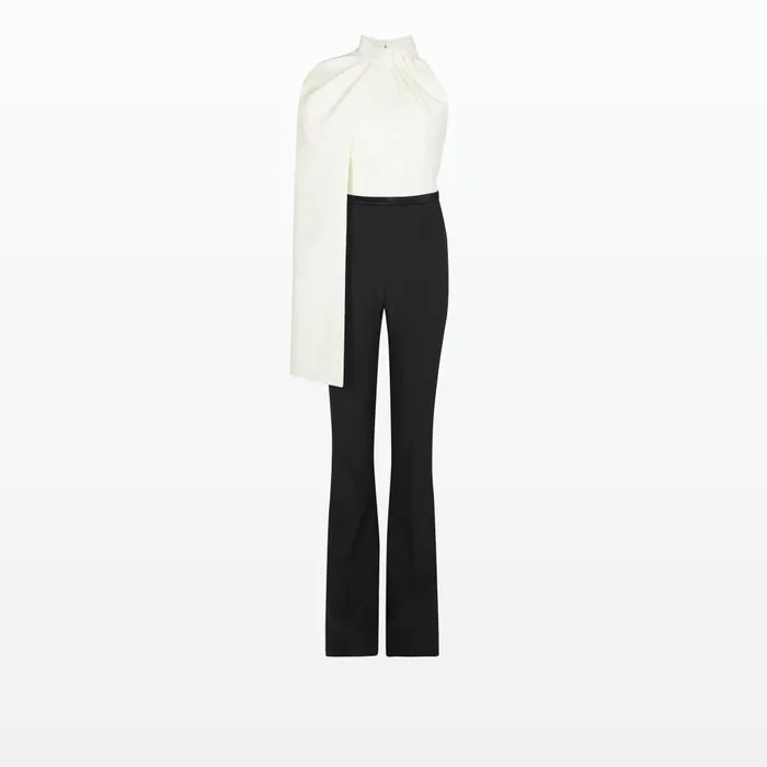 Safiyaa Jaime Black and Ivory Jumpsuit Women Jumpsuits