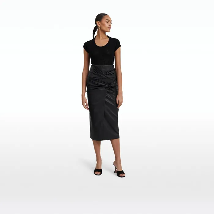 Safiyaa Karly Black Knit Top Women Tops