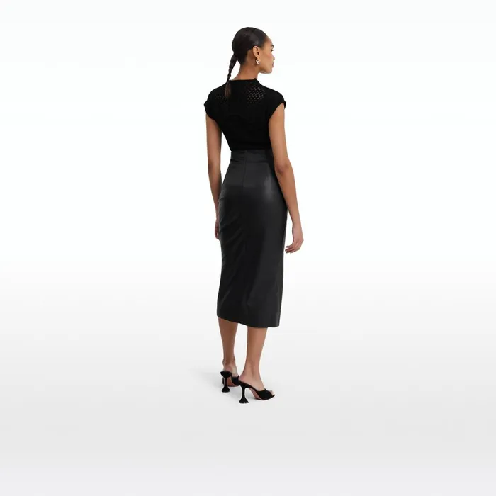 Safiyaa Karly Black Knit Top Women Tops