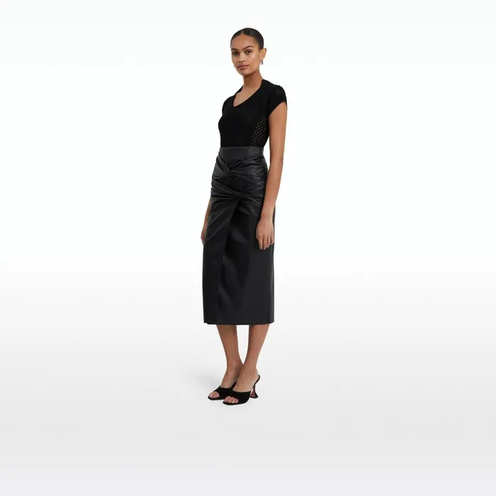 Safiyaa Karly Black Knit Top Women Tops