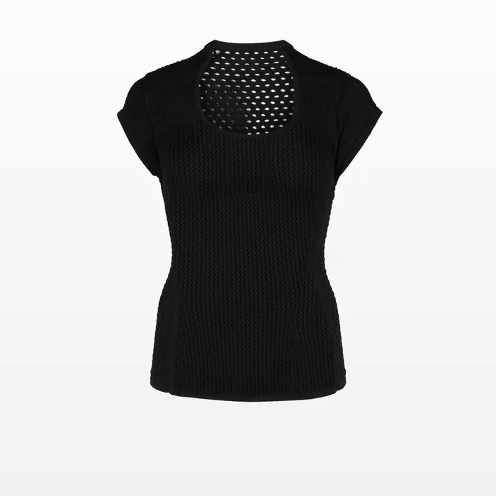 Safiyaa Karly Black Knit Top Women Tops
