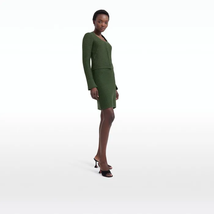 Safiyaa Kelly Olive Crochet Skirt Women Skirts