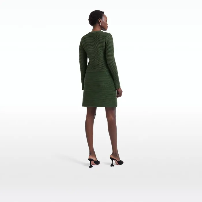Safiyaa Kelly Olive Crochet Skirt Women Skirts
