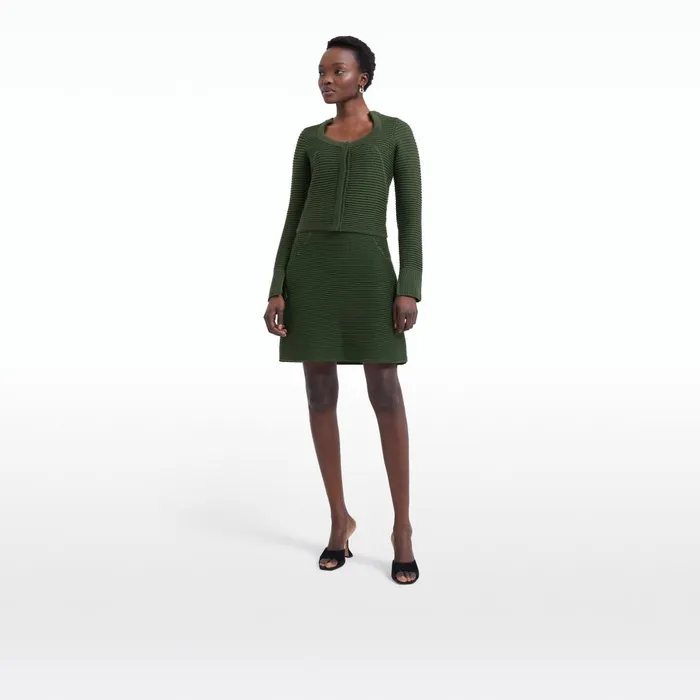 Safiyaa Kelly Olive Crochet Skirt Women Skirts
