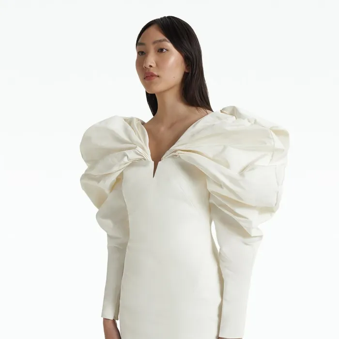 Safiyaa Lenna Ivory Short Dress Women Dresses