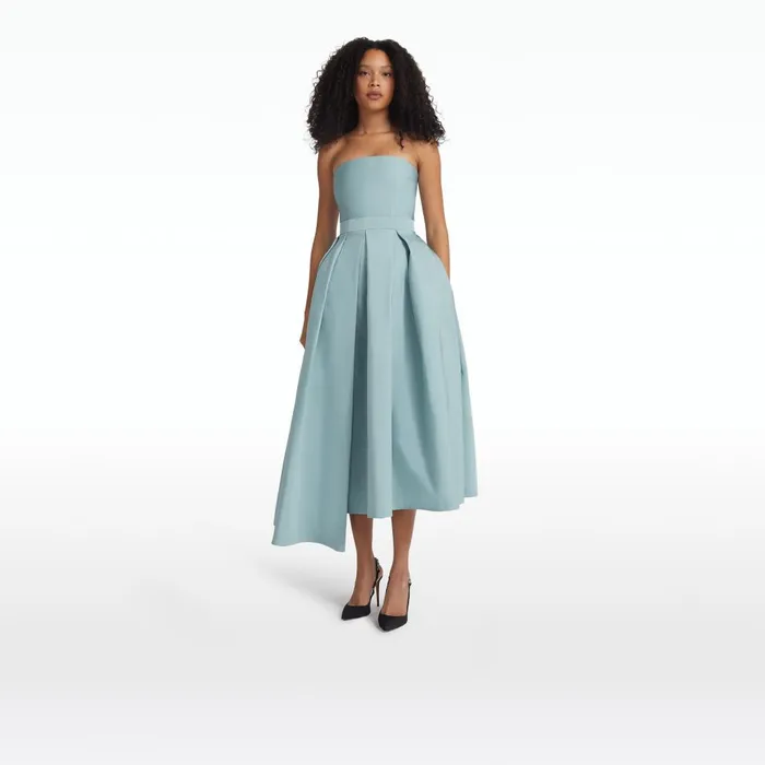 Safiyaa Lola Spearmint Midi Dress Women Dresses