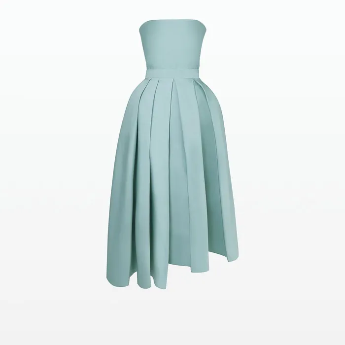 Safiyaa Lola Spearmint Midi Dress Women Dresses