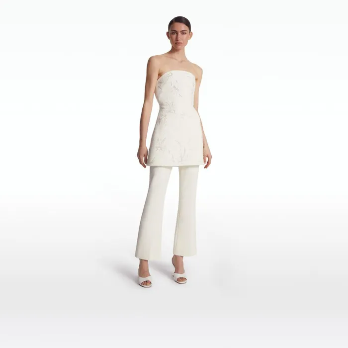 Safiyaa Mari Ivory Trousers Women Trousers