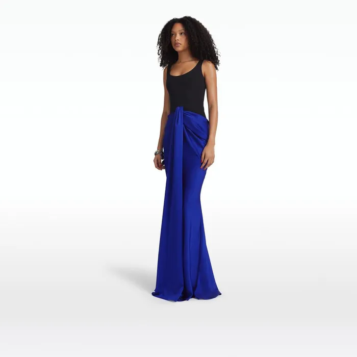 Safiyaa Marlena Marrakech and Black Long Dress Women Dresses