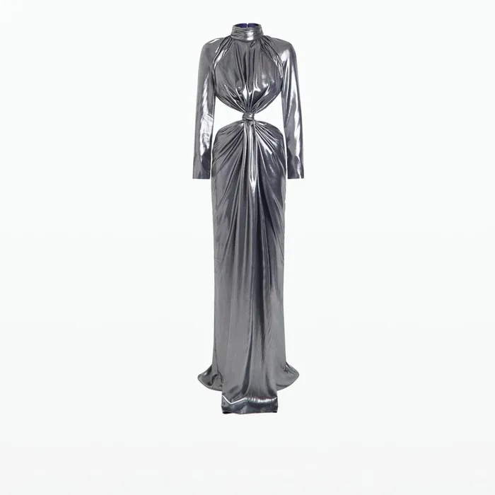 Safiyaa Marlowe Gunmetal Long Dress Women Dresses