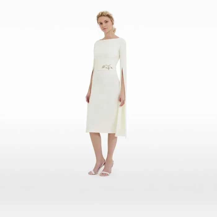 Safiyaa Octavia Flower Bud Embroidered Midi Dress Women Dresses