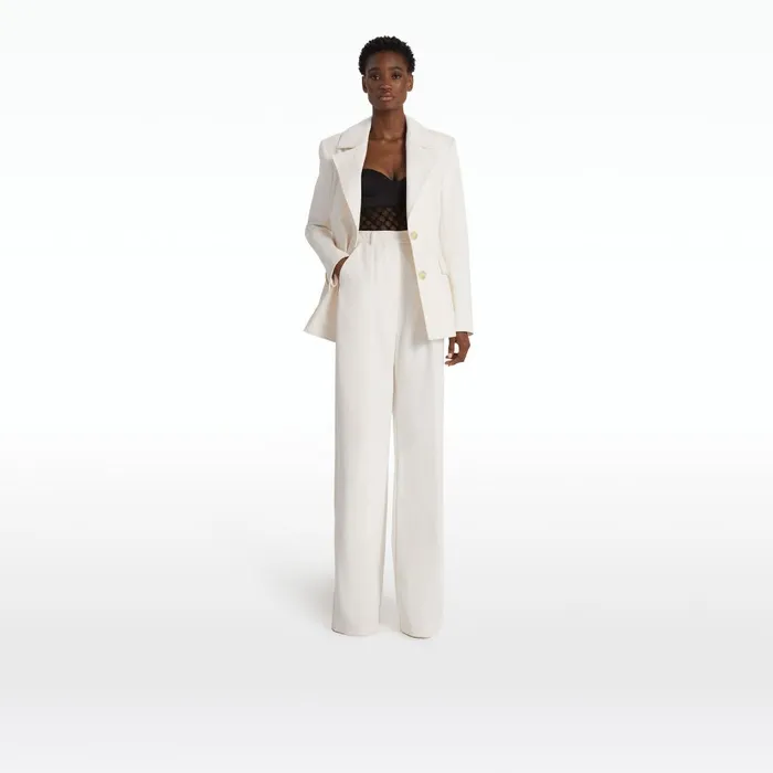 Safiyaa Omarani Ivory Trousers Women Trousers
