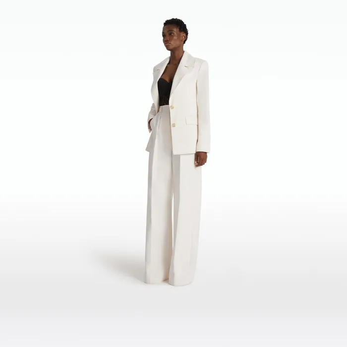 Safiyaa Omarani Ivory Trousers Women Trousers