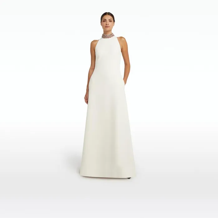 Safiyaa Priscilla Ivory Long Dress Women Dresses