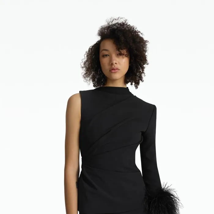 Safiyaa Rebe Black Top Women Tops