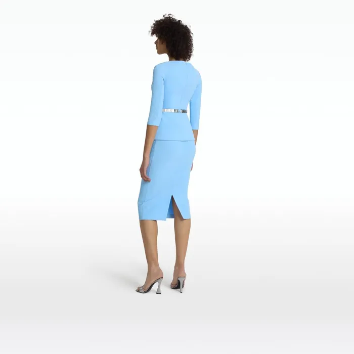 Safiyaa Rildanna Vista Midi Dress With Embroidered Belt Women Dresses