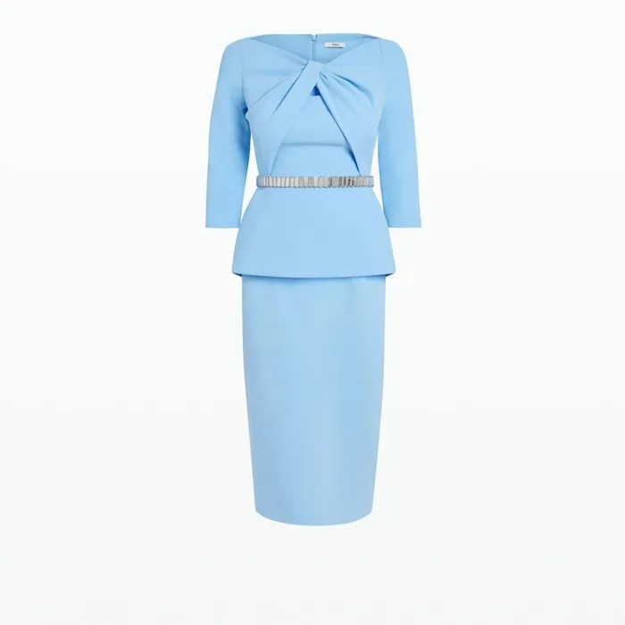 Safiyaa Rildanna Vista Midi Dress With Embroidered Belt Women Dresses