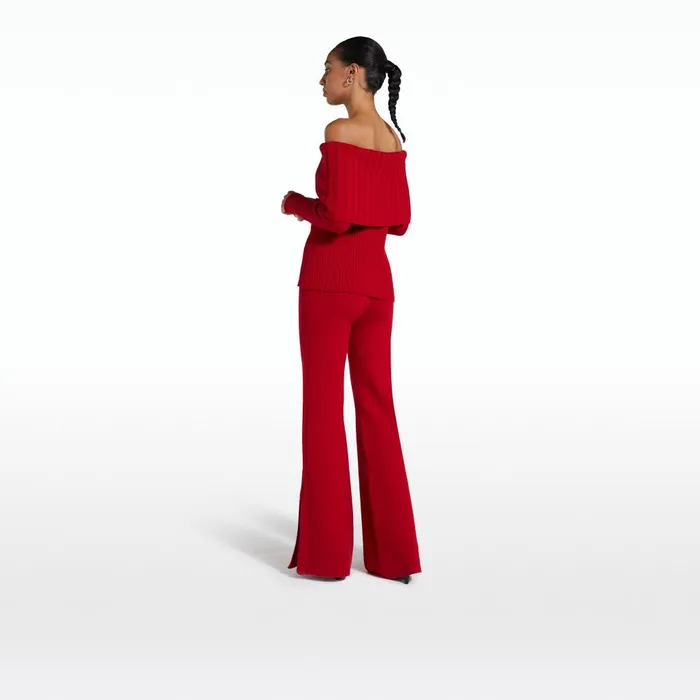 Safiyaa Risetta Azalea Red Knit Women Tops