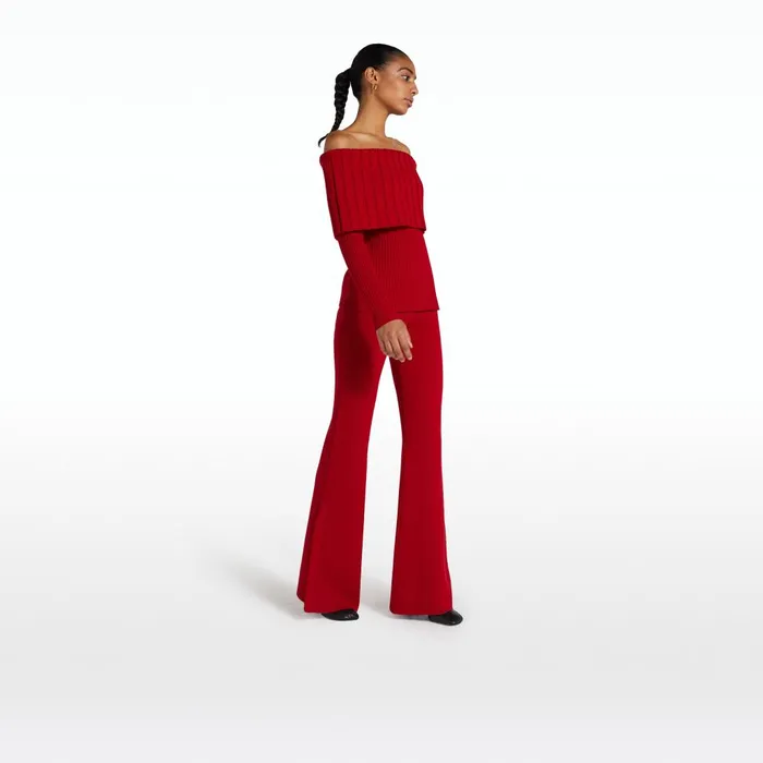 Safiyaa Risetta Azalea Red Knit Women Tops