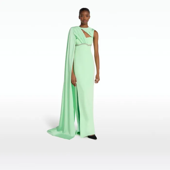 Safiyaa Rotha Brook Green Long Dress Women Dresses