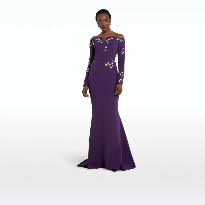 Safiyaa Sonya Blackberry Long Dress Women Dresses