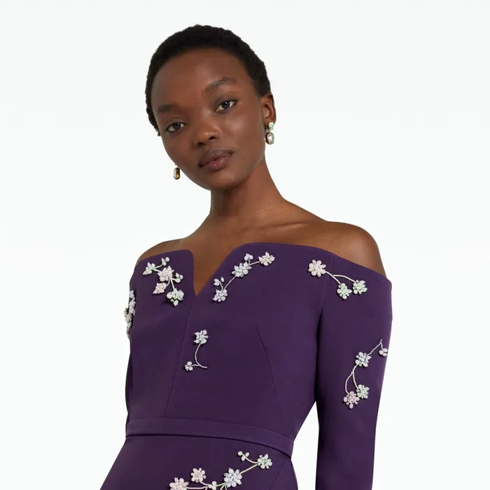 Safiyaa Sonya Blackberry Long Dress Women Dresses