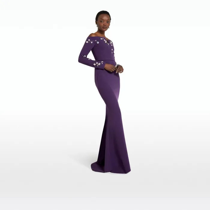Safiyaa Sonya Blackberry Long Dress Women Dresses