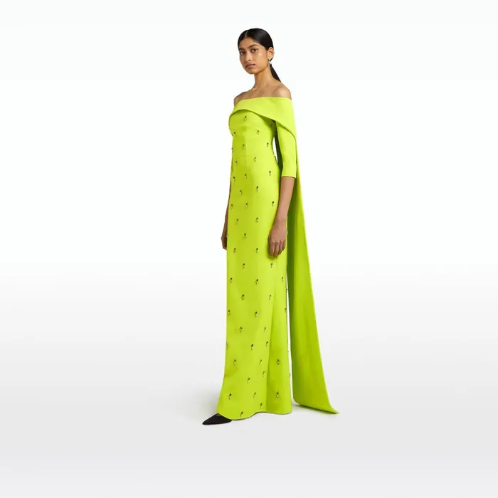 Safiyaa Soshin Tendershoots Long Dress With Bellara Harness Women Capes and Harnesses